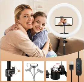 M33e Lipety 13 Inch Ring Light With Floor Stand Ringlight Kit Totally 70.6 Tall Led Circl #2