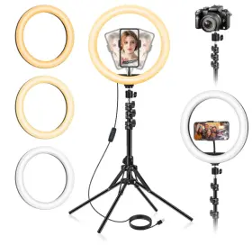 M33e Lipety 13 Inch Ring Light With Floor Stand Ringlight Kit Totally 70.6 Tall Led Circl
