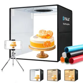 Pu5044b Lopurs 16 Inch Photo Studio Light Box With 160 Leds And 6 Backdrops For Jewelry