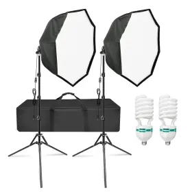 500w Ls Limo Studio Limostudio 810027401298 2 Pack Equivalent 26 Inch Octagonal Softbox Lighting Kit