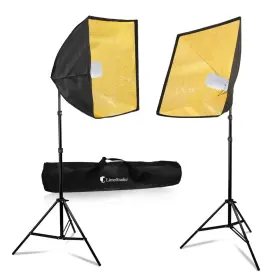 Temagg2836 Ls Limo Studio Limostudio 40% Clearance Gold Softbox Lighting Kit With Light Stand Tripod 24 X Inch