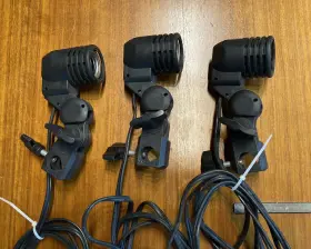 20005 Ls Photography Three Pro-ft Photo Light Stands With Bulb Holders 3 Umbrellas And Bag Nice #3
