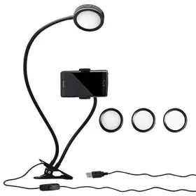 Ls Photography 757764155261 Selfie Ring Light With Gooseneck Extension Bar And Spring Clamp Mounting Adapte