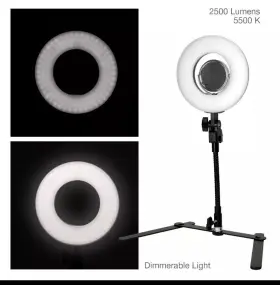 Ebem1356 Ls Photography Led Ring Light 8 Inch Kit With Mini Stand Dimmable Stream Makeup Phone Camera Selfie