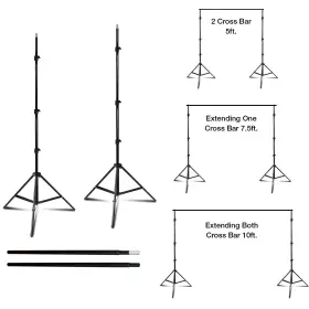 Ebem1362 Ls Photography A Backdrop Crossbar Background Support Stand Kit And Clamps With 3 Color Screen #3