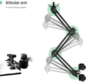 Ebpl1413 Ls Photography A Extendable Mounting Clamp Arm Stand Kit Led Dual Color Dimmable Ring Light 14 Inch #3