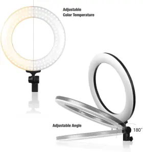 Ebpl1414 Ls Photography A Extendable Mounting Clamp Arm Dual Color Dimmable Led Ring Light 14 Inch Kit #2