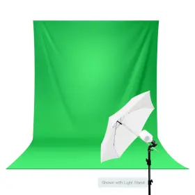 Ebpl1574 Ls Photography 5x7 Ft. Green Photo Backdrop With Studio Light Umbrella Bulb Holder