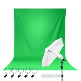 Ebpl1575 Ls Photography Green Backdrop With Studio Light Umbrella Bulb Holder Clamps