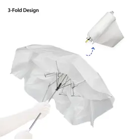 Ebpl1646 Ls Photography 2-pack 33 Inch 3-fold Ultra-compact Translucent Soft White Umbrella Lighting Kit #2