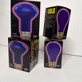 982561 Lumaseries Vintage Black Light Bundle 1996 Spencers With Extras 75 Watt 120v New Old Stock