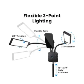 Lume Cube 810019501388 Flex Light Pro - Portable Dual Led Lamp With Tripod And Phone Holde #2