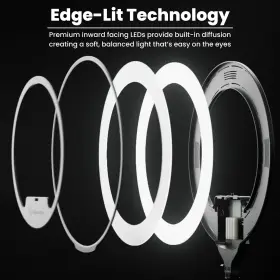 Lume Cube 810019501487 Edge Lit Desktop 12-inch Ring Light - For Streaming Gam #3