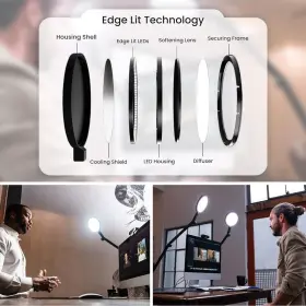 Lume Cube 810019501548 Edge 2.0 Led Dimmable Desk Lamp - Adjustable Color And Brightness