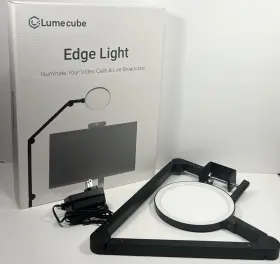 X00311bwxx Lume Cube Edge Light - Led Desk Lamp Black For Video Calls Live Broadcasts