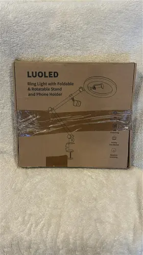 Luoled 711181874075 Ring 10 Inch Light With Stand And Phone Holder