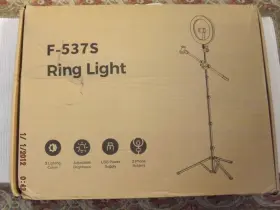 F-5375 Luxsure Sturdy Selfie Ring Light W63 Inch Tripod Stand 2 Phone Holders And Remotes