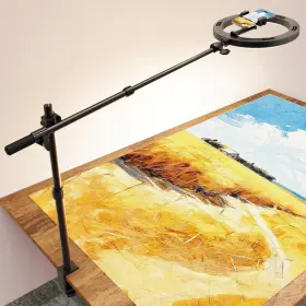 Lf-666 Luxsure Ring Light Overhead Phone Camera Mount For Desk Tripod - 10 Inch With