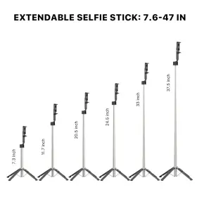 M Mybat Pro 885126711388 Selfie Stick Tripod With Remote 4 In 1 Extendable Portable Bluetooth S #3