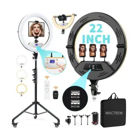 Cl-22zd Mactrem 22 Inch Foldable Ring Light With Stand For Iphone Ipad 75 Tripod W