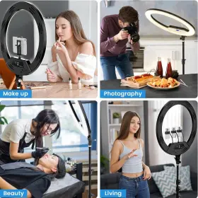 M-1401 Mactrem 22ftft Ring Light With 75ftft Tripod Stand Led Display/2 Usb Ports/6500k Dimmable #2