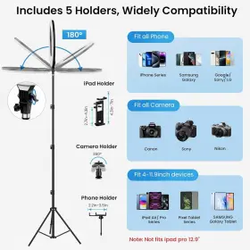 M-1401 Mactrem 22ftft Ring Light With 75ftft Tripod Stand Led Display/2 Usb Ports/6500k Dimmable #3