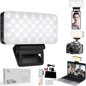 Marmae 197644227563 Led Phone Light Selfie 3000mah Rechargeable Clip Video - 3 Ligh