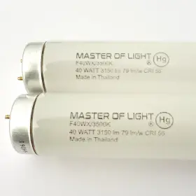 B0cz36d3z9 Master Of Light F40/wx 2 Pack 4ft Fluorescent Tube Bulb 40 Watt T12 Neutral White 3500k Re