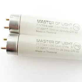 B0ddzqygyp Master Of Light F17t8/cw 2 Pack 24 Inch Fluorescent Tube Bulb Cool White 4100k T8 17 Watt