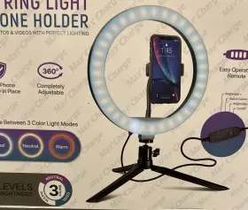 Max Charge 811191034572 New. Led Ring Light Kit. 10 Levels 3 Colors. Camera Makeup Phone #2
