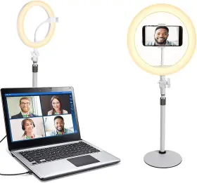 Mecollon 313057088090 10-inch Desktop Ring Light Base Stand Phone Holder Tictok You Tube Live