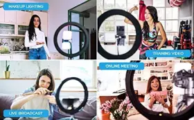 Meea 860002629858 Led Ring Light 10 Inches - O Lights With Holder 3 Dimmable Color Bri #3