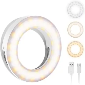 Meifigno 791549983359 Upgraded Selfie Ring Light 3 Modes Rechargeable