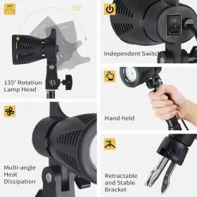 Meking 696394386280 Mini Softbox Photography Lighting Kit Portable 4x4.8in Continuous Led #3