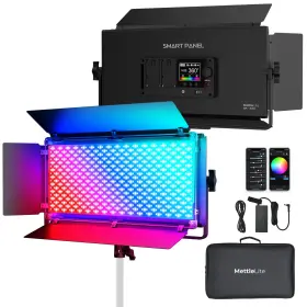 Spl-420c Mettlelite Spl420c Rgb Led Video Light With App Control 360 Full Color Panel