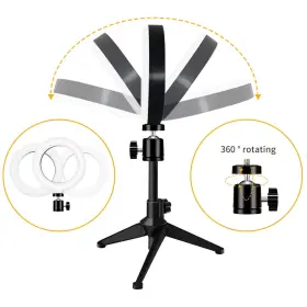 Mezher 747556983134 Desk Ring Light For Zoom Meetings - Video Conference Lighting Kit Laptop Com #3
