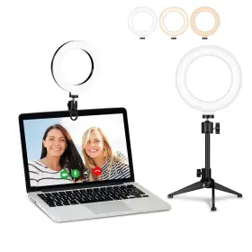 Mezher 747556983134 Desk Ring Light For Zoom Meetings - Video Conference Lighting Kit Laptop Com