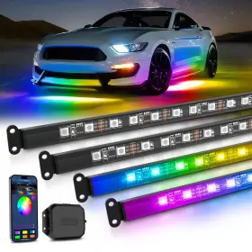 Mic-08-220 Mictuning N3 Car Underglow Kit Rgb Ic Led Exterior Lighting Ip68 Waterproof 4pcs