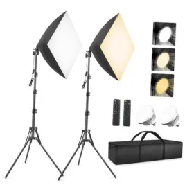 Psblk2025 Ming Tu Store Softbox Lighting Kit Foccalli 85w Rotatable Soft Box Continuous 2 Pack