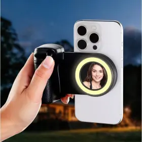 Bbc-9 Miniluxis Magnetic Selfie Ring Light Vlogging And Live Streaming Fill Snap Grip W