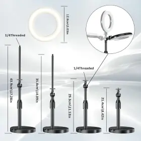 Mn02 Mionondi Desk Ring Light With Telescopic Stand Travel Desktop Hola For Phone #2