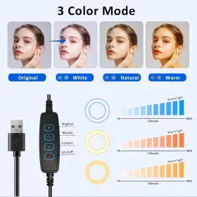 Mn02 Mionondi Desk Ring Light With Telescopic Stand Travel Desktop Hola For Phone #3