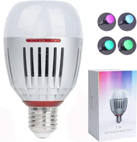 Mi-b7c Mivitar Aputure Accent B7c 7w Rgbww Led Bulb Color Temperature 2000k-10000k Tlci 96 Cr