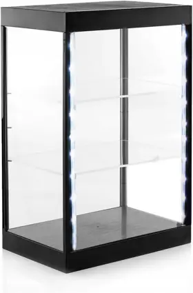 8827mbk Modeltoycars Car Display Case Acrylic Led Light 3 Tier Adjust Model Toy 1/18 Diecast