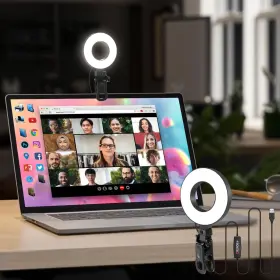 Mojimdo 747783957267 Ring Light 3 Color 5 Brightness And Timer 3.5ftft Small Video Conference Lighting