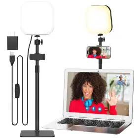 Us-zlc1803-bk Mojimdo Desk Lamp 180 Led Video Conferencing Light With Holder 3 Color And 10 Brightn