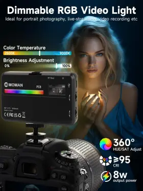 Moman 060792353222 On Light 91 Leds Rgb Video Lights For Photography Cri 95 Dimmable 2500-900 #2