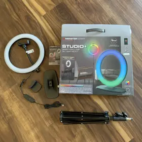 Monster Smart 805106893507 Studio 10 Inch Rgb Ring Lamp And Led 5pc Lighting Kit