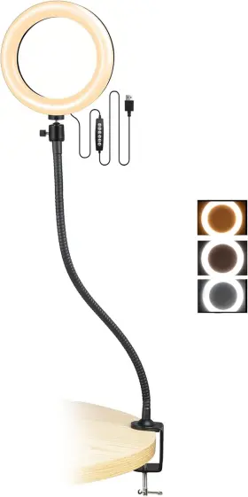 8cdtls-001 Mount Ring Light With Stand 8ftft 25 Inch Gooseneck For Reading C