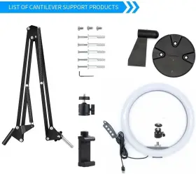 Rlwmh10-003 Mount Ring Light Wall Mout Phone Holder 10ftft With Folding #2